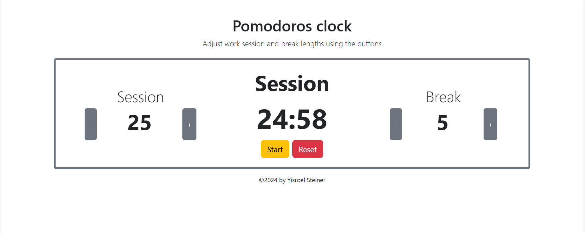 Pomodoros Clock